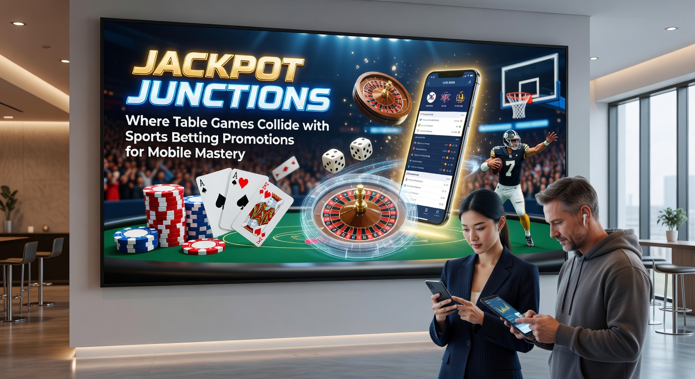 Smartphone mit laufenden Tischspielen und Sportwetten-Overlay, das hybride Promotions auf einem mobilen Bildschirm zeigt