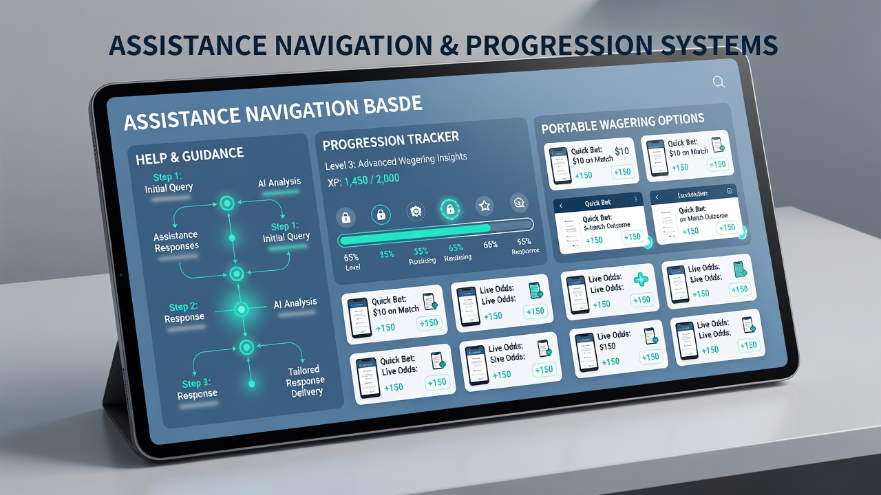 Detailansicht eines mobilen Wett-Interfaces mit Fortschrittsanzeige und Support-Optionen