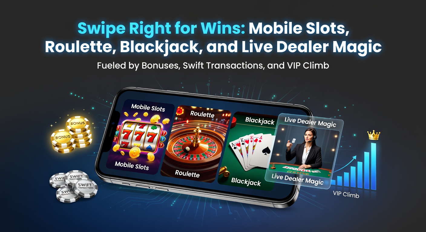Smartphone mit leuchtenden Slot-Maschinen und Roulette-Tisch im mobilen Casino-Design, das den Swipe-zum-Gewinn-Moment einfängt